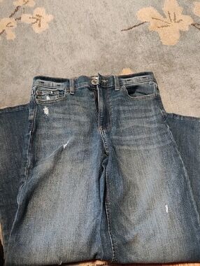 Classic Distressed Blue Denim Jeans